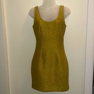 Yellow Green Chartreuse Bodycon Dress - Size S
